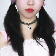 Black Tattoo Choker Stretch Henna Vintage Elastic Necklace with Yin Yang Charm N3