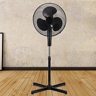 Black 16" High Velocity Fan 3-Speed Oscillating Standing Floor Adjustable Height - New Modern Design N2