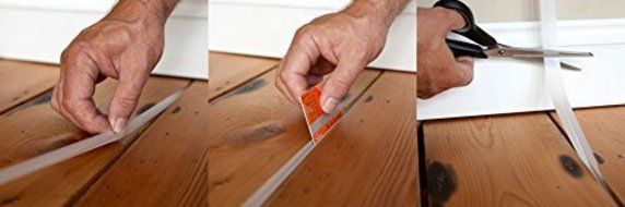 Stop-Gap Floorboard Draught Excluder - 40m Neutral Floor Gap Seal by StopGap
