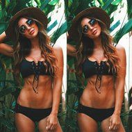 HOT Sale!Canserin Women Sexy Bandage Push-up Padded Bikini Set N6