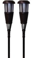Newhouse Lighting Solar Flickering LED Tiki Torches, Dark Chocolate, 2-Pack N3