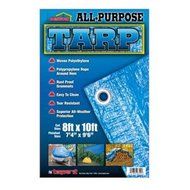 All-Purpose Weather and Tear Resistant Blue Tarp 8' x 10'