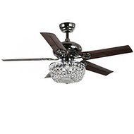 Angel 3-light, Glamorous Crystals And Sleek Brown, 5-blade 43-inch Bronze Chandelier Ceiling Fan N2