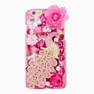 Iphone 7 Plus 5.5inch Bling Rose Gems Smartphone Cover,Yaheeda Butterfly Flower Design 3D Handmade Rhinetstone... N6
