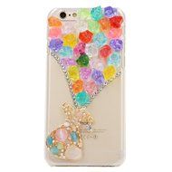 Iphone 7 Plus 5.5inch Bling Rose Gems Smartphone Cover,Yaheeda Butterfly Flower Design 3D Handmade Rhinetstone... N7