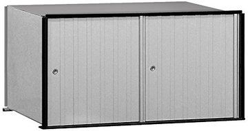 Salsbury Industries 2202 Aluminum Mailbox, 2 Doors, Rack Ladder System, Aluminum with Black Trim by Salsbury Industries