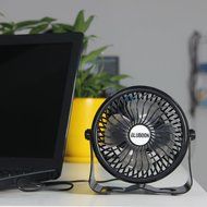 Battery Desk Fan Rechargeable Table Fan, Quietness, Stepless Speed Adjustable 5" (Black) N8