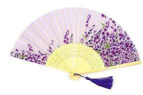 Japanese Handheld Folding Fan, Violet HF49 (Violet) N4