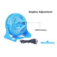 Battery Desk Fan Rechargeable Table Fan, Quietness, Stepless Speed Adjustable 5" (Black) N10