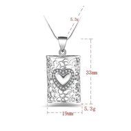 New Women Men Fashion Silver Crystal Heart Choker Pendant Necklace Chain Jewelry N3