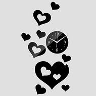EverTrust(TM) New Watch Wall 9 Heart Acrylic Mirror Wall Clocks Quartz Clock Home Decoration Stickers Relogio... N3