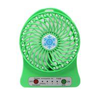 ReFeng Personal Battery Operated Fan Rechargeable with LED Light, Quiet (Green) N20