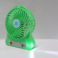 ReFeng Personal Battery Operated Fan Rechargeable with LED Light, Quiet (Green) N21