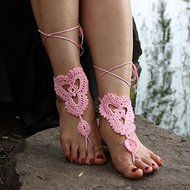 Candy Color Cute Sandals Crochet Cotton Foot Jewelry Anklet Bracelet Ankle Chain N8