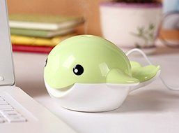 Creative cute whale Small mini Home office desktop air humidifier USB muted Humidifier Computer PC Use Pink N5