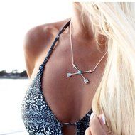 Retro Women Cupid Match-Up Antique Silver Stone Pendant Bib Statment Necklace N3