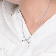 Retro Women Cupid Match-Up Antique Silver Stone Pendant Bib Statment Necklace N4