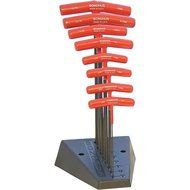 Bondhus 13189 Set of 8 Balldriver and Hex T-handles with Stand, sizes 2-10mm by Bondhus