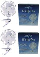 Active Air Fan - (2) Hydrofarm ACFC6 6" Clip On Office Kitchen Hydroponics Grow Fans N3