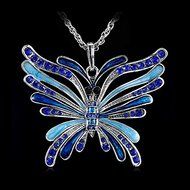 Retro Silver Jewelry Dragonfly Pendant Crystal Sweater Chain Necklace Xmas Gifts N11