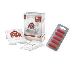 Miele Fjm Hyclean Vacuum Cleaner Dust Bags Filters &amp; Air Freshener Sticks Pack Of 4