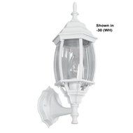 Sunset Lighting F7815-31 Outdoor Wall Sconce with Clear Beveled Glass, Black Finish by Sunset Lighting
