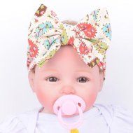 Newborn Infant Toddler Girls Baby Stripe Bowknot Beanie Hat Comfys Hospital Cap N14