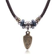 GDE Men's Necklace Men Necklace Men Jewelry Necklace Male Models Leather Cord the Retro Pendant Fashion Necklace... N3