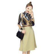 Spritech(TM) Spring Summer Women Girl Fashion Long Sleeve Dress Printing Flower OL Style Midi Skirt Suit With... N10