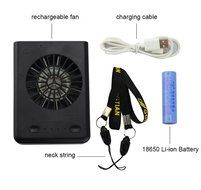Deli 3 Speeds Portable Multi-functional Mini Rechargeable Fan Powered by 18650 Li-ion Battery (included) &amp; USB... N10
