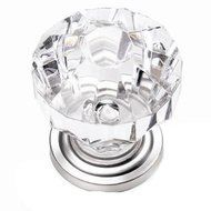 Laurey 82159 Acrystal 1-1/4-Inch Diameter Knob, Satin with Pewter Base by Laurey