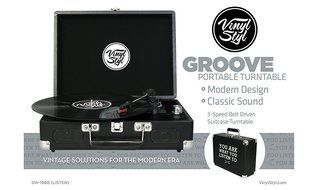 Vinyl Styl Groove Portable 3 Speed Turntable (You Are What You Listen To) N3