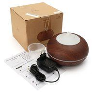 Esential Oils Diffuser LuckyFine Wood Grain Aromatherapy Oil Diffuser Air Humidifier with Changing LED Light Deep... N9