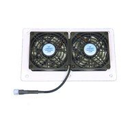 AV Cabinet/Desk Cooling fans with adjustable thermostat &amp; multispeed/white model N6