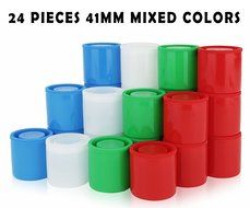 Homeio 35mm/41mm Film Canisters ''Multi-Color'' Red-Green-Blue-White Empty Photo Storage Containers with Airtight... N4