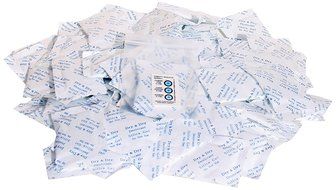 [100 Packets] 5 Gram Silica Gel Desiccant Inculding 3 Moisture Indicating Cards