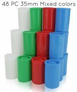 Homeio 35mm/41mm Film Canisters ''Multi-Color'' Red-Green-Blue-White Empty Photo Storage Containers with Airtight... N6
