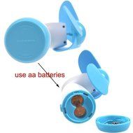 LiBangTai Portable Handheld Mini Fan Super Mute AA Battery Operated Cooling Fan Blue N4