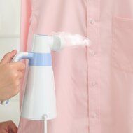 Kazoo Compact Handheld Fabric Steamer, portable mini for travel, Blue N8