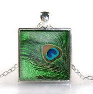Frybrid Women Heart Leaf Key Peacock Pendant Sweater Chain Necklace N6