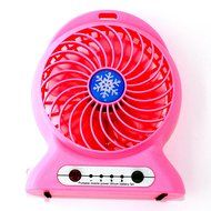 Broadstar Portable Mini Lightweight Rechargeable Table Electric Fan - Pink N3