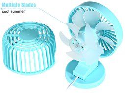 QH USB Mini Portable Double-vane Desk Fan Electric Computer Super Mute Cooler Fan (White) N16