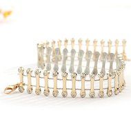 Women Gold Tiara Choker Collar Rhinestone Crystal Pendant Chain Necklace Jewelry N5