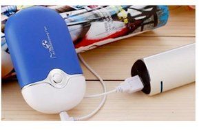 Youphoreah Hand Held Portable Air Conditioner Fan, Blue N3