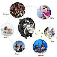 ASSIS Multipurpose Collapsible Portable Fan Outdoor Fan Clip Fan Desktop Fan 3 Speed (Black) N17