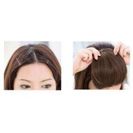 Yaheeda Women Bang Wig Synthetic Clip-in Hair Bang Forehead Bang Short Straight Hair Extension N7