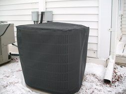 HeavyDuty Beathable Tight Mesh Winter Full Air Conditioner Cover - 24x24x 24 Ht - Black