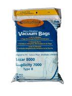 18 Riccar 8000 &amp; Simplicity 7000 Type B Vaccum Bags, Upright, Commercial Vacuum Cleaners, 8000, 7000, 7200, 7250...