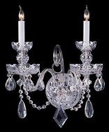 1142-CH-CL-S Traditional 2LT Wall Sconce, Polished Chrome Finish with Swarovski Elements by Crystorama Lighting...