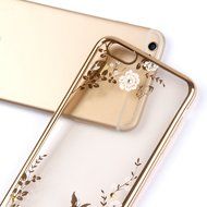 iPhone 7 Case,iPhone7 Case,ikasus Mini Love Heart Glitter Bling Crystal Rhinestone Diamonds Clear Rubber Golden... N79